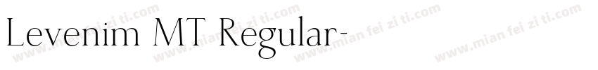 Levenim MT Regular字体转换